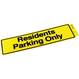 Sandleford Self Adhesive Residents Parking Only Sign - 330 x 95mm