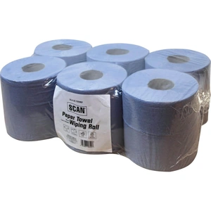 Scan 2 Ply Paper Towel Wiping Rolls Pack of 6