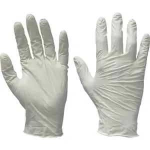 Scan Disposable Vinyl Gloves White L Pack of 100