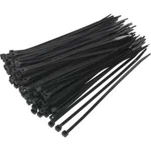 Sealey Black Cable Ties 200mm 4.8mm