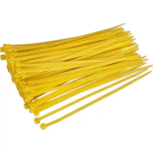 Sealey Cable Ties Yellow Pack of 100 200mm 4.8mm