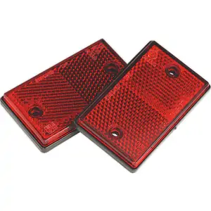 Sealey TB24 Reflex Reflector Red Oblong Pack of 2