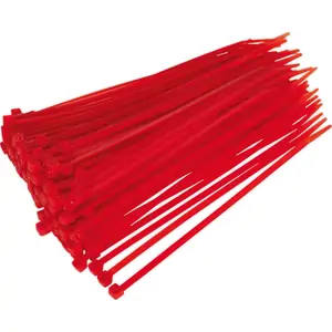 Sealey Cable Ties Red Pack of 100