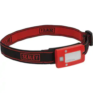 Sealey Rechargeable Auto Sensor COB LED Head Torch Red
