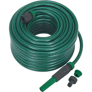Sealey Garden Hose Pipe with Fittings 1/2 / 12.5mm 30m Green