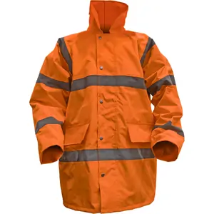 Sealey Quilted Lining Hi Vis Motorway Jacket Orange XL
