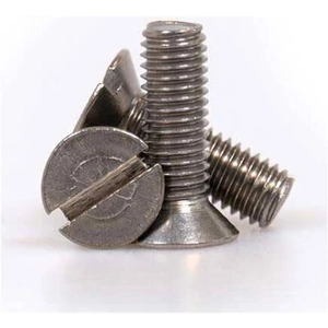 Sirius Countersunk Machine Screw Slotted BZP M4 12mm Pack of 1