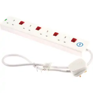 SMJ Surge Protected 4 Socket Extension Lead with Switches 240v 0.75m