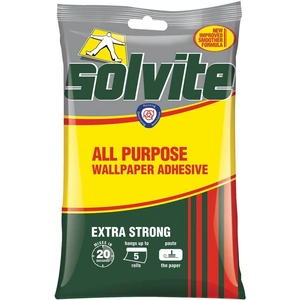 View product details for the Solvite All Purpose Wallpaper Adhesive - 5 Rolls
