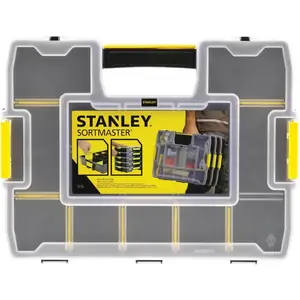 Stanley 14 Compartment Stackable Sortmaster Junior Organiser Box