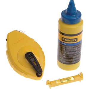 Stanley Chalk Line Reel, Chalk Refill and Level 30m