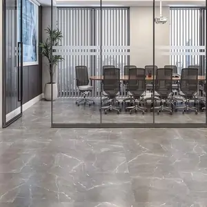 Tundra Dark Grey Matt Marble Effect Porcelain Wall & Floor Tile - 600mm x 600mm Dark Grey Marble Tile Superstore 8429178242340