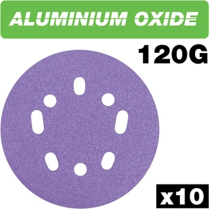 Trend Aluminium Oxide Random Orbital Sanding Disc 125mm 125mm 120g Pack of 10
