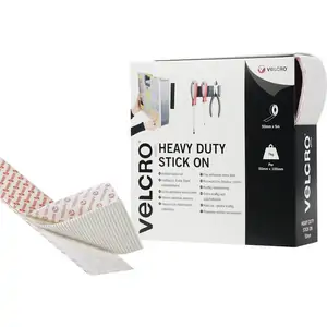 Velcro Brand Velcro Heavy Duty Stick On Tape White 50mm 5m Pack of 1