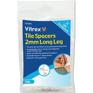 Vitrex Long Leg Tile Spacers 2mm Pack of 500