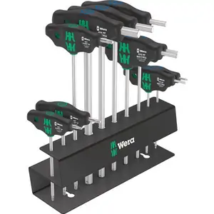 Wera 10 Piece Bicycle T Handle Hex and Torx Key Set
