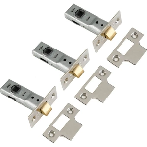 Yale Tubular Latch 64mm / 2.5 inches - Chrome - 3 Pack